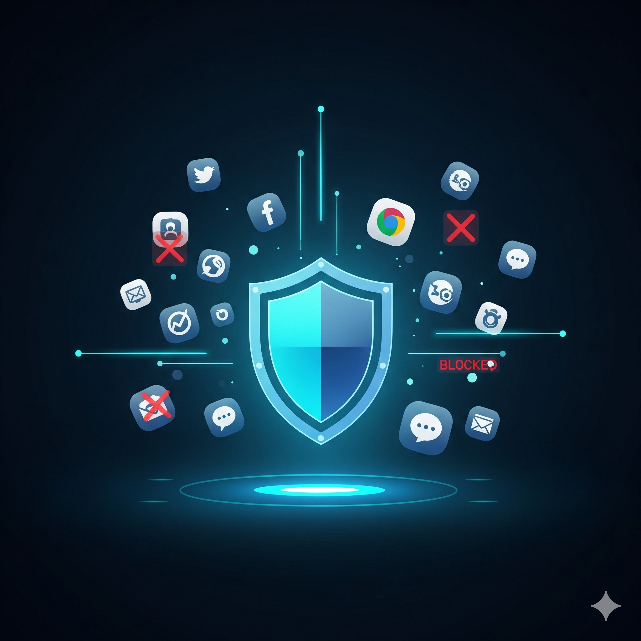 Illustration of Porn Blocker Pro smart blocking